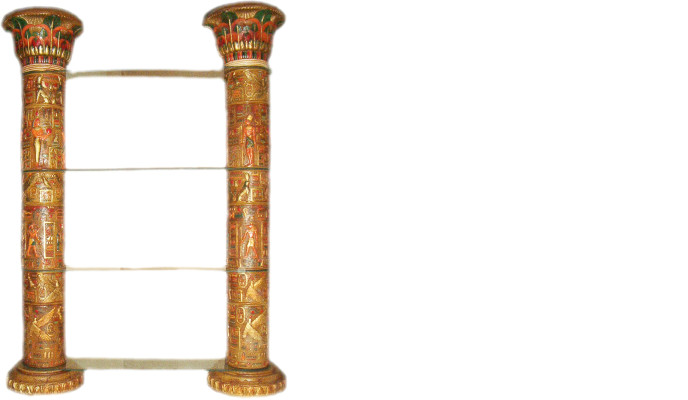 Shelf Glass Display case Egyptian shelves showcases XXL columns 240cm column Egypt new