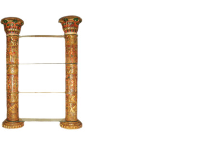 Shelf Glass Display case Egyptian shelves showcases XXL columns 240cm column Egypt new