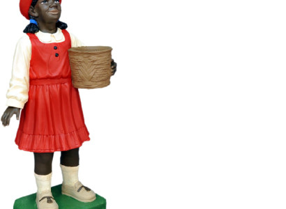 Design Black Child Girl Figure Statue Sculpture Figures Sculptures Decoration 7061