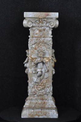 Design column cupids sculptures figures decoration decorative stand flowers base