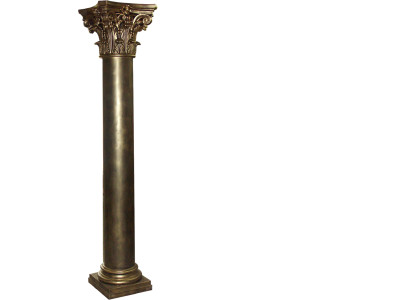 Golden Column Support Columns Antique Style Handcraft Hand Painted Hotel Furnishings