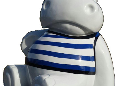 Figures Real Handcraft Statue Sculpture Abstract Design Figure Hippo 100 cm