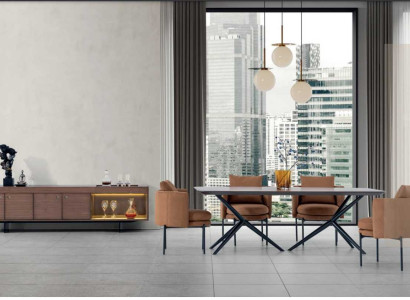 Dining room Modern Set Table 4x Chairs Sideboard Luxury Designer Set