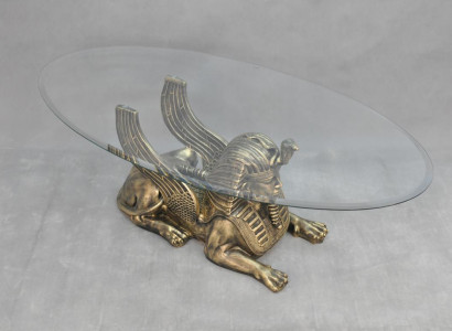 Coffee table Table Glass Tables Tables Pharaoh Sphinx Side Glass Egypt 120x60cm