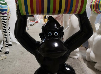 Gorilla Abstract Figure Modern Statues Sculptures Decorative Garden Figures Statue