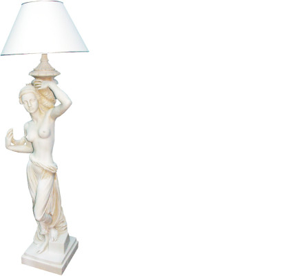 Antique Style Figure Life Size with Lighting Floor Lamp Floor Lamp Lamp Lamps