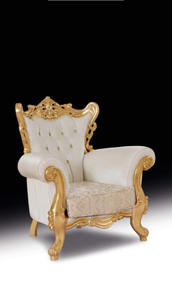 Chesterfield Armchair White Couch 1 Seater Wood Textile Couches Upholstery new