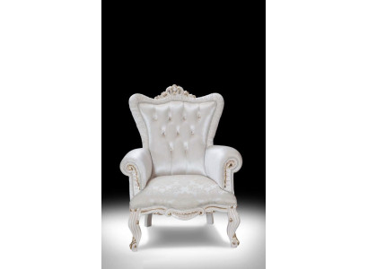 Armchair White Living room Textile Design Chesterfield Italian style