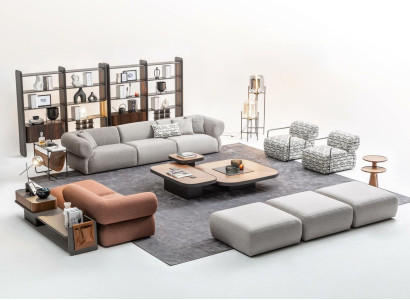 Large Living room Set Five Seater Three Seater Armchair Stool Sofa set