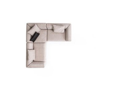 Corner sofa Beige L-shape Living landscape Corner sofa Sofa Modern couch