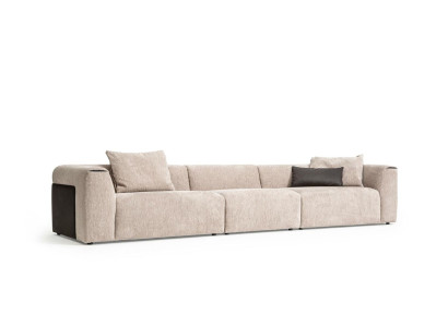 Beige Sofa Living room Upholstered furniture Five-seater Designer Luxury Furniture new