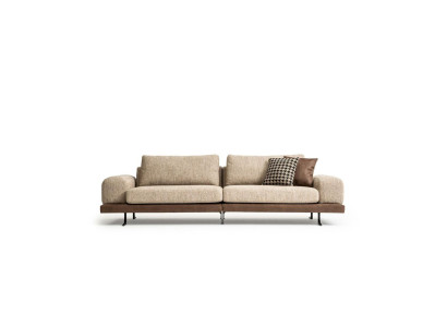 Beige Sofa Luxury Three Seater Modern Style Living room Couch Upholstered furniture