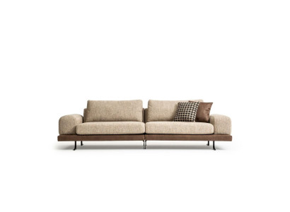 Beige Sofa Luxury Three Seater Modern Style Living room Couch Upholstered furniture
