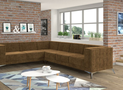 Modern corner sofa fabric sofa L-shape upholstery corner suite living landscape couch sofa
