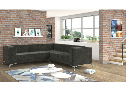 Living landscape Corner sofa L-shape Sofa Couch Deco Design Couch Textile Modern