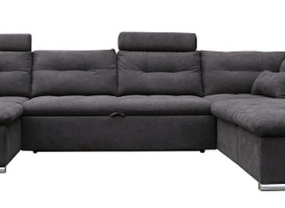 Corner sofa U-shape Sofa Living landscape Suite Fabric Sofas Bed function Sleep