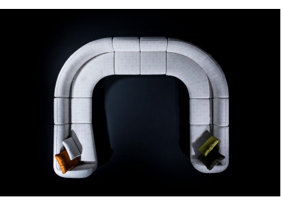 Sofa U-shape Luxury Living room Design Modern Textile Living landscape Couch