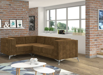 Fabric L-shape Couch Living landscape Corner sofa Suite Modern Design Sofa