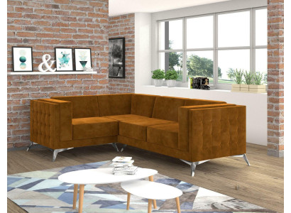 Corner sofa L-shape Designer Sofa Couch Upholstery Seat Suite Fabric Living landscape