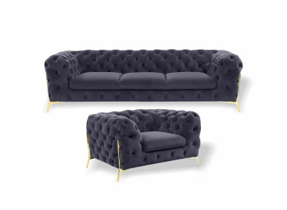 Italy Furniture Sofa set 3+1 Seater Design Sofa Upholstery Couches Chesterfield