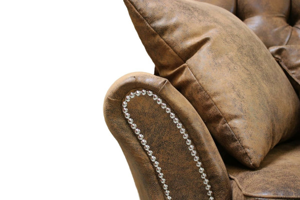 Vintage Chesterfield Sofa set Couch Upholstery Sofa Leather 3+1 Seater Set