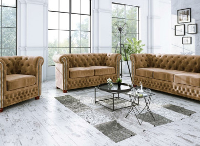 Chestgerfield Sofa set Couch Upholstery Seat Set 321 Seater Sets Couches