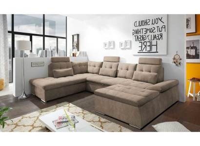 Bed function Corner sofa U-shape Sofa Couch Design Couch Upholstery Textile Modern