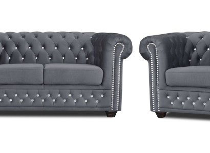 Chesterfield Sofa set 2+1 Seater Design Couch Upholstery Sofa Suite Set new