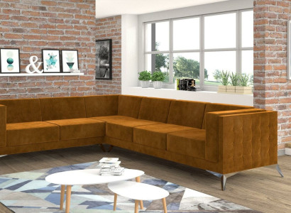 Corner sofa L-shape Fabric Couch Living landscape Suite Design Modern Sofa