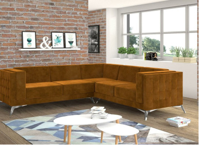 Corner sofa Living landscape Design Sofa Couch Upholstery Seat Suite Textile