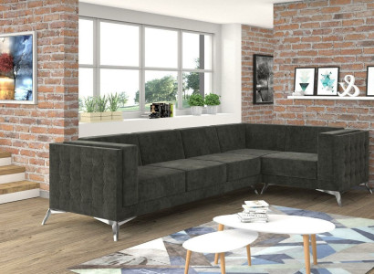 Corner sofa Chesterfield sofa upholstered sofa couch living landscape decoration L-shape
