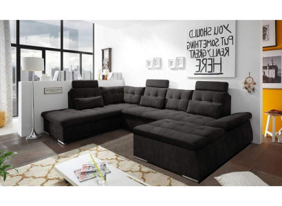 Corner sofa U-shape Sofa Design Upholstery Modern Textile bed base Bed function