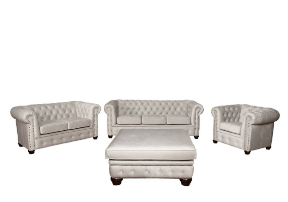 Chesterfield Sofa set 3+1+1 Seater Design Couch Upholstery Sofa Suite Set
