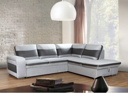 Corner sofa Corner Choice Leather Fabric Upholstery Textile Bed Kasten Couch Sofa Corner