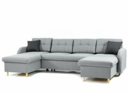 Living landscape Corner sofa Fabric U-shape Bed function Couch Decoration Design Upholstery