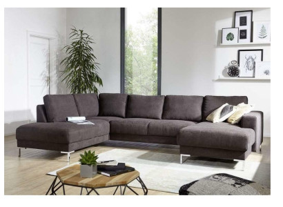 Living landscape Corner sofa U-shape Couch Seat Upholstery Set Suite Modern