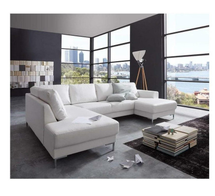 Sofa Couch Upholstery Suite Living landscape Design Corner sofa Leather U-shape