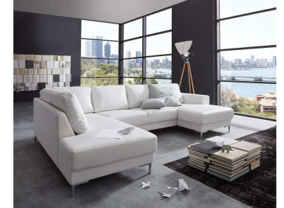Sofa Couch Upholstery Suite Living landscape Design Corner sofa Leather U-shape