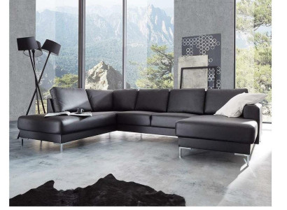 Corner sofa Sofa Couch Upholstery Living landscape Decoration Leather Corner Sofas Suite