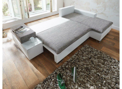 Sofa bed Design Corner sofa L-shape Bed function Textile Couch Sofas Fabric