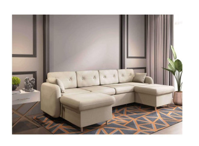 Corner sofa Sofa Upholstery Couch Living landscape U-shape Bed function Textile Fabric