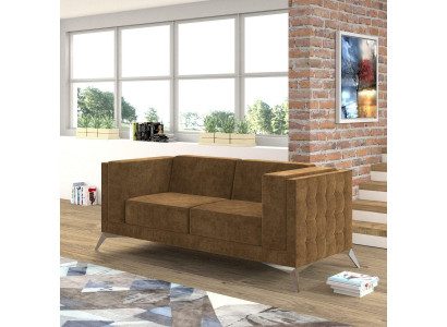 Chesterfield Upholstery Couch Fabric Couches Sofa Seat Suite Two-seater 2 Seater
