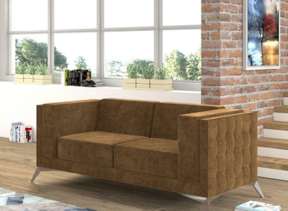Chesterfield Upholstery Couch Fabric Couches Sofa Seat Suite Two-seater 2 Seater