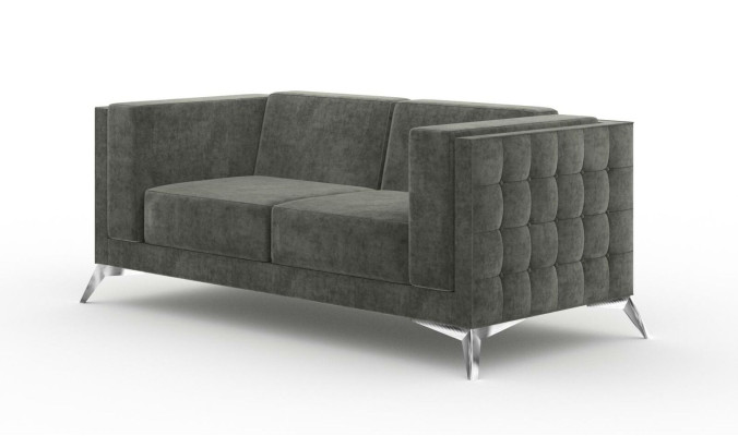 Chesterfield Couch Sofa Upholstery 2 Seater Couches Seat Suite Sofas Gray new