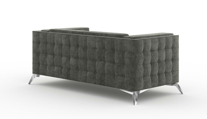 Chesterfield Couch Sofa Upholstery 2 Seater Couches Seat Suite Sofas Gray new