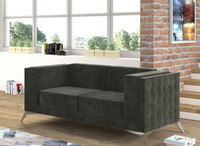 Chesterfield Couch Sofa Upholstery 2 Seater Couches Seat Suite Sofas Gray new
