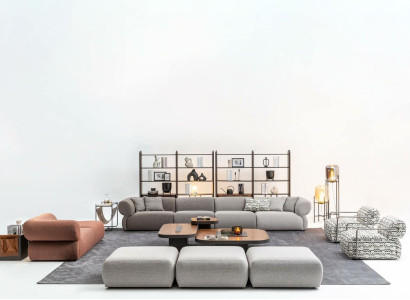 Sofa set six seater three seater stool couches modern suite set