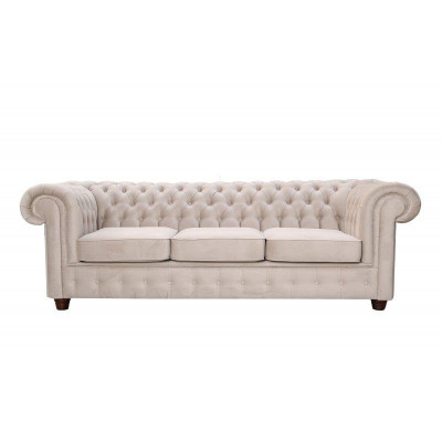 Design Classic 3 Seater Chesterfield Big XXL Couch Leather Textile Sofas Immediately