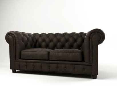 Chesterfield Couch 2 Seater Upholstery Seat Textile Fabric Couches Leather Sofas Sofa