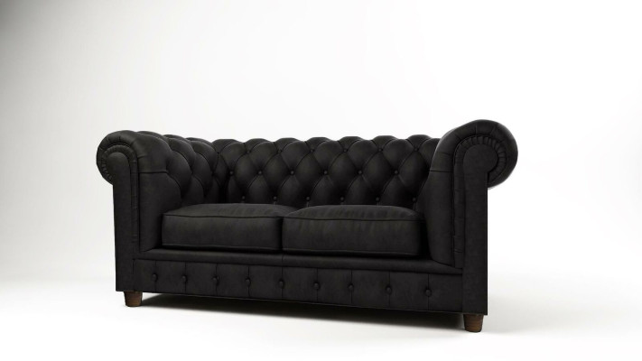 Design Chesterfield Sofa 2 Seater Couch Upholstery Leather Sofas Living room